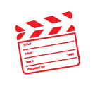 Film clapperboard icon