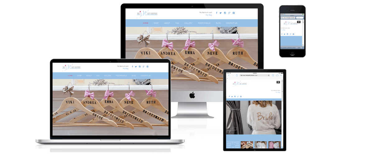 the I Do Gift Company web design